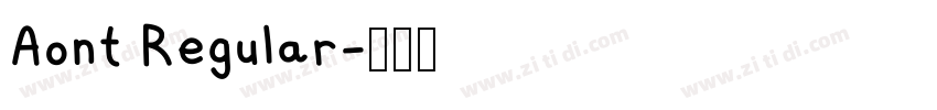 Aont Regular字体转换
